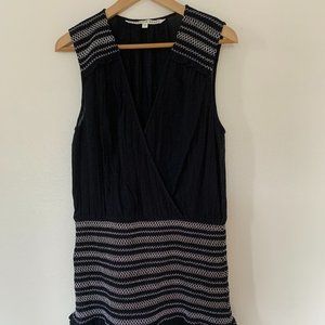 Veronica Beard Black Cox Mini Dress Swim Coverup